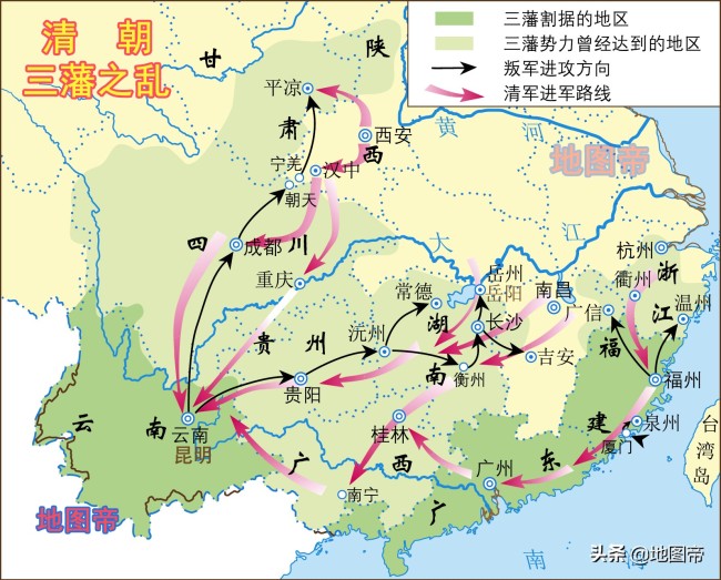 吴三桂的三藩军前期控制半壁天下，为何后期土崩瓦解？
