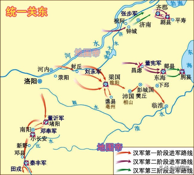 22张地图快速看汉朝历史（西汉和东汉）
