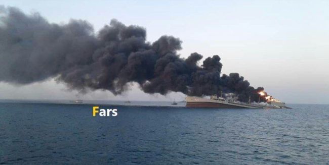 伊朗海军最大军舰在阿曼湾起火沉没 原因未知！