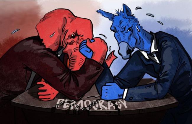 美国两党相争 拜登再出场 民主党庆祝胜利