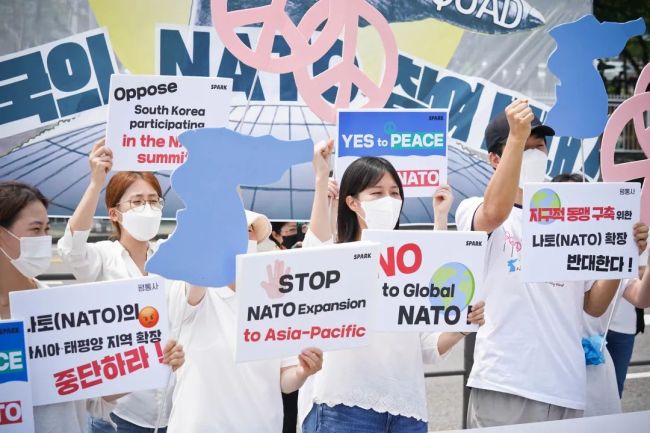 韩民众抗议要求北约停止东扩：令亚太处于危险境地