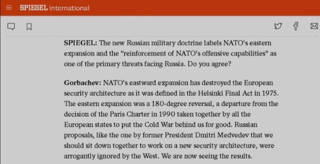 戈尔巴乔夫刚去世，西方就开始篡改历史