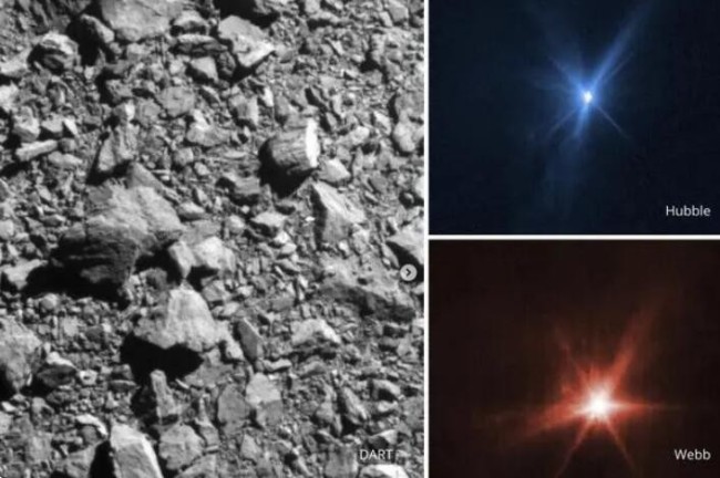 NASA航天器撞击小行星新照片曝光 演练“保卫地球”战果