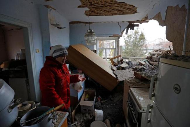 俄乌冲突持续 顿涅茨克地区房屋严重受损