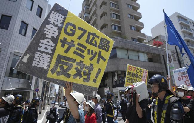 “这样的峰会是对广岛的亵渎！”七国集团峰会在抗议声中闭幕