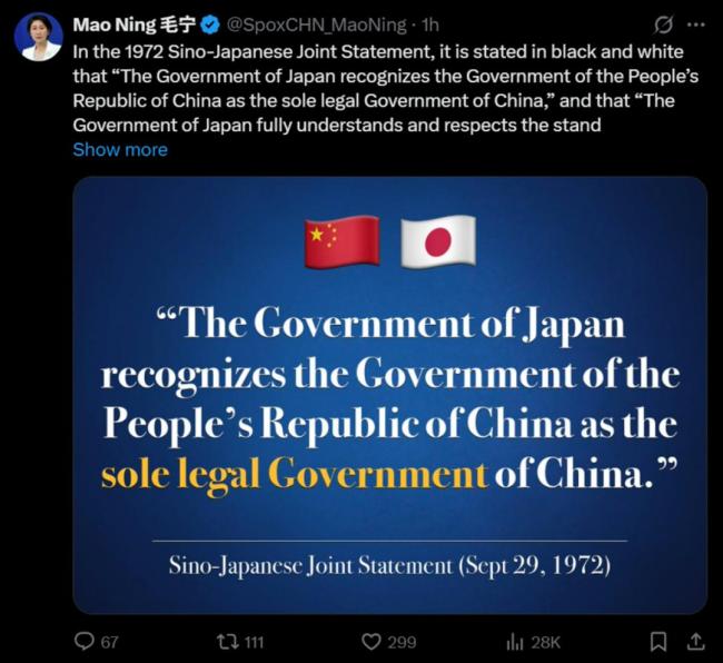 毛宁分享王毅霸气讲话 配日语字幕!