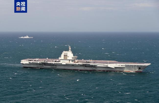 感受福建舰入列后首个实战海上训练场