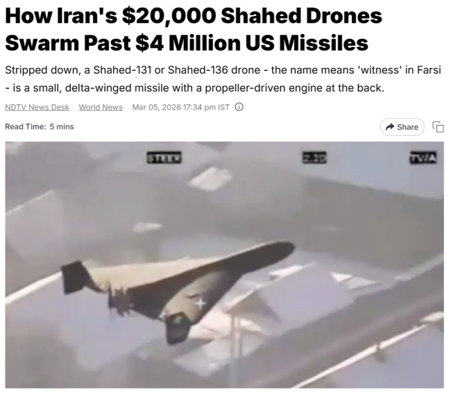 这款伊朗的“穷人巡航导弹”，把美国打心疼了