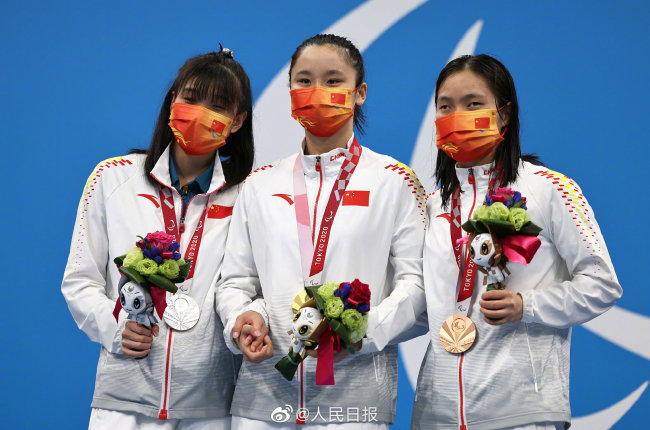 骄傲！中国游泳已3次包揽残奥金银铜牌