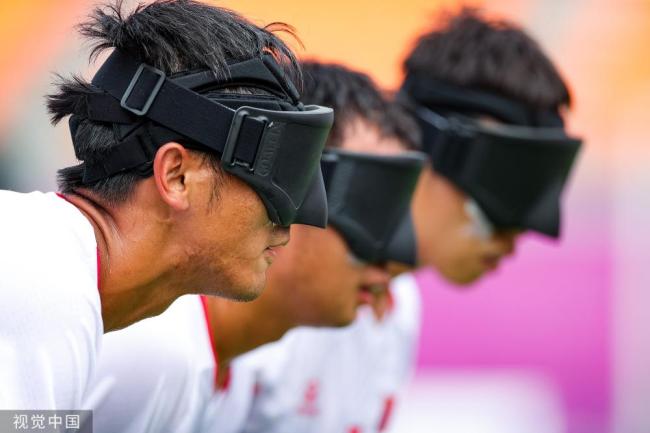 中国盲人足球队战胜日本队 晋级半决赛