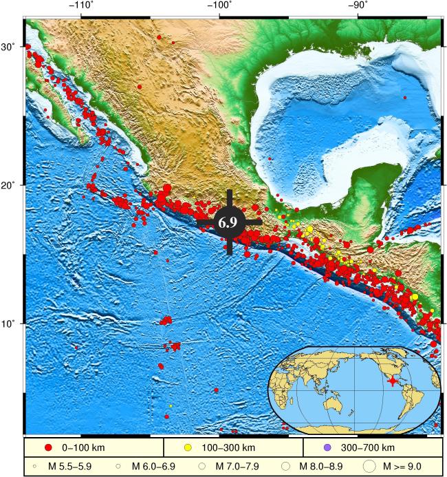 墨西哥发生7.1级地震，震源深度30千米