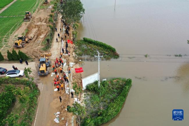 直击汾河山西河津段泄洪抢险现场