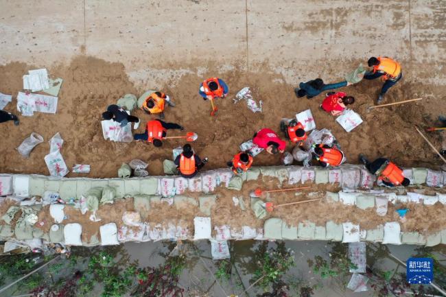 直击汾河山西河津段泄洪抢险现场