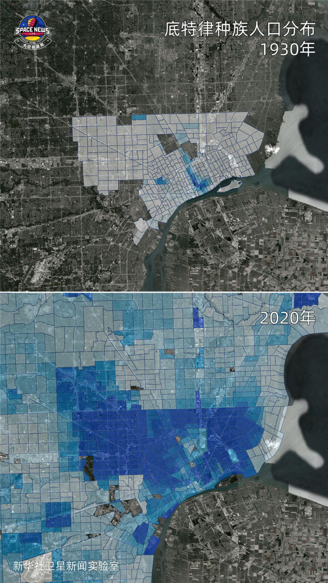卫星影像显示美国城市顽疾