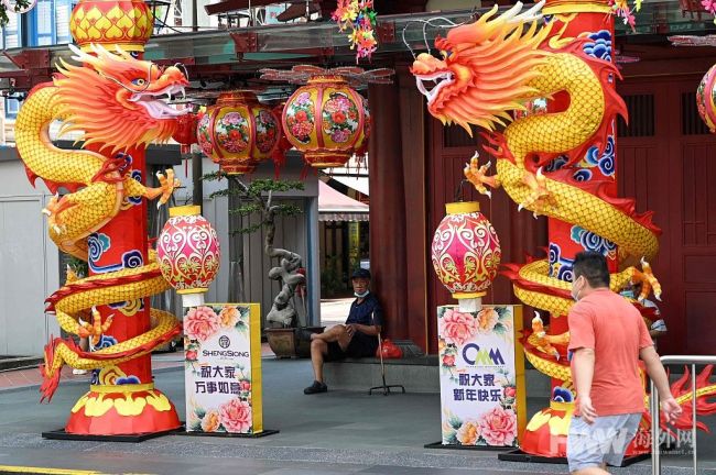 新加坡唐人街春节气氛浓郁