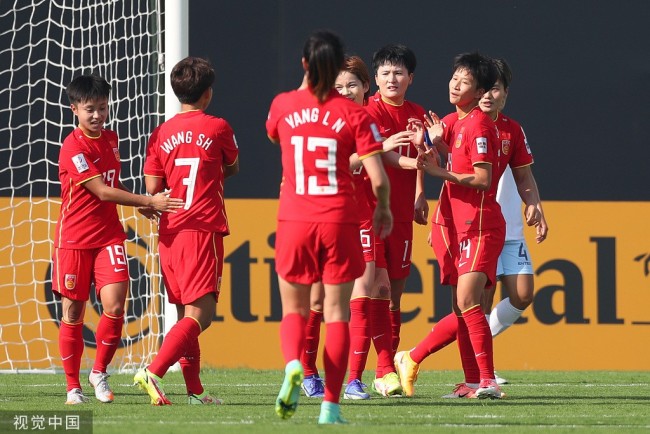 亚洲杯小组赛，中国女足首战4比0大胜中国台北