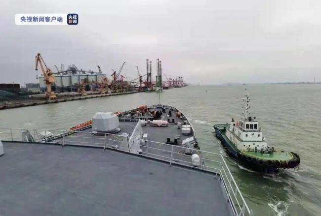 中国海军舰艇编队，除夕出发