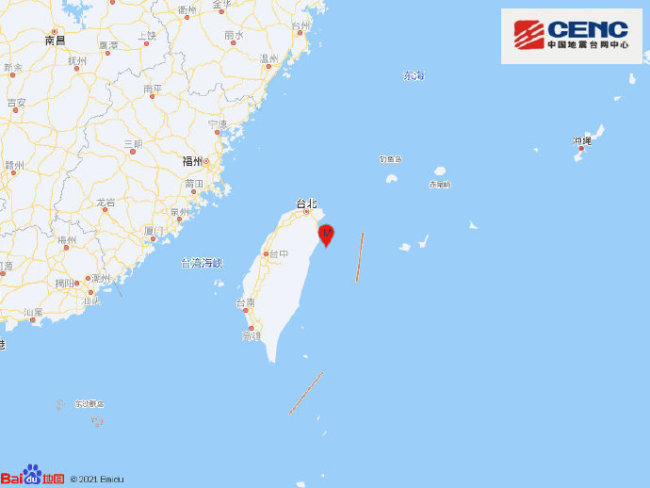 台湾宜兰县海域发生5.1级地震