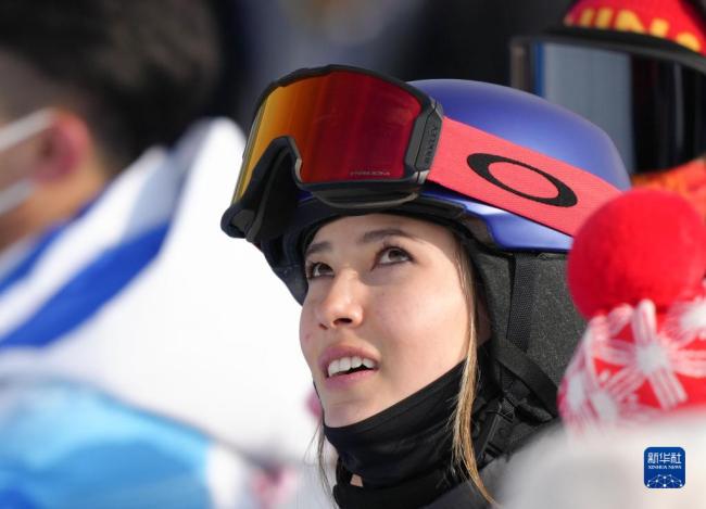 单板滑雪女子U型场地技巧，中国选手蔡雪桐第4
