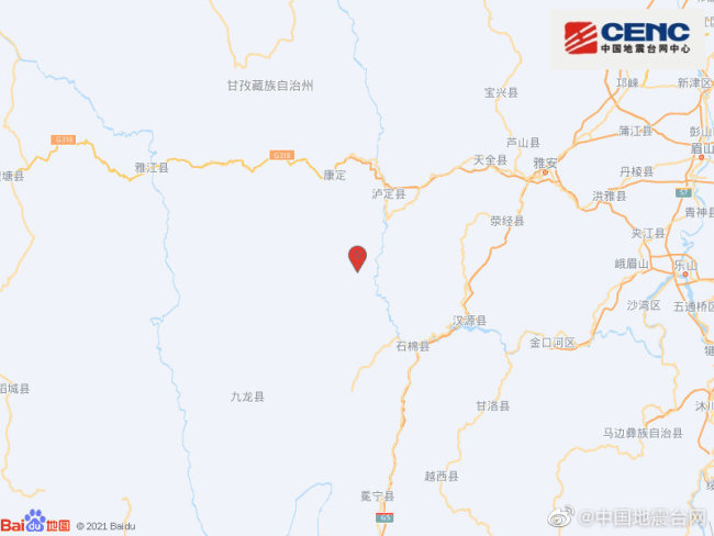 四川甘孜州泸定县发生6.8级地震