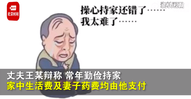 丈夫太抠门被妻子告上法庭 嫁汉嫁汉穿衣吃饭