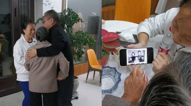 男子出国几十年回国看望儿时保姆
