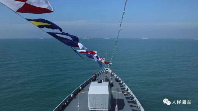 长沙舰参加孟加拉国“国际阅舰式”航拍活动