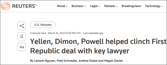 华尔街巨头联手“救市” 11家银行注资300亿美元，美国政府紧急干预