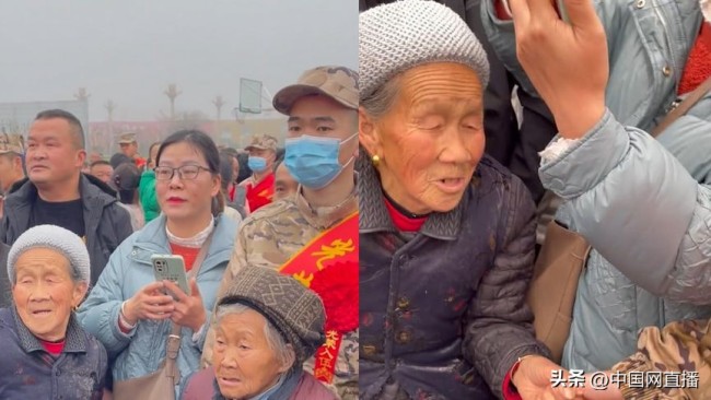  奶奶给将入伍的孙子塞钱 塞的不是钱，是奶奶的爱    