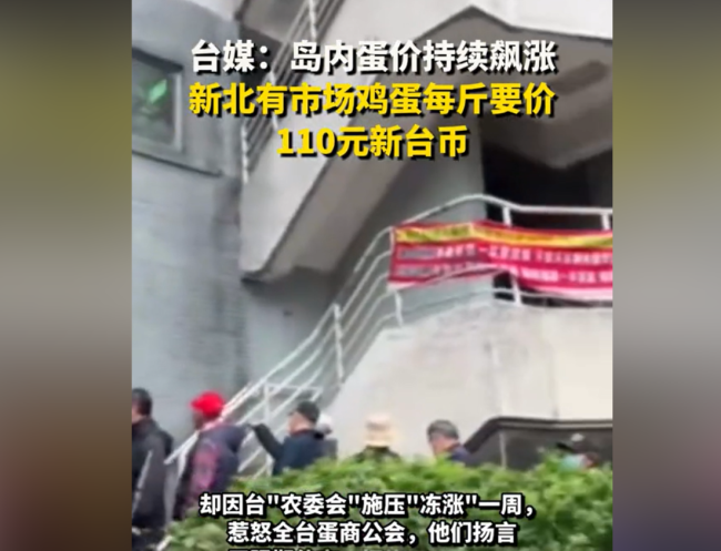 岛内鸡蛋价格持续飙涨 价格创新高 有的群众已经吃不起鸡蛋了！