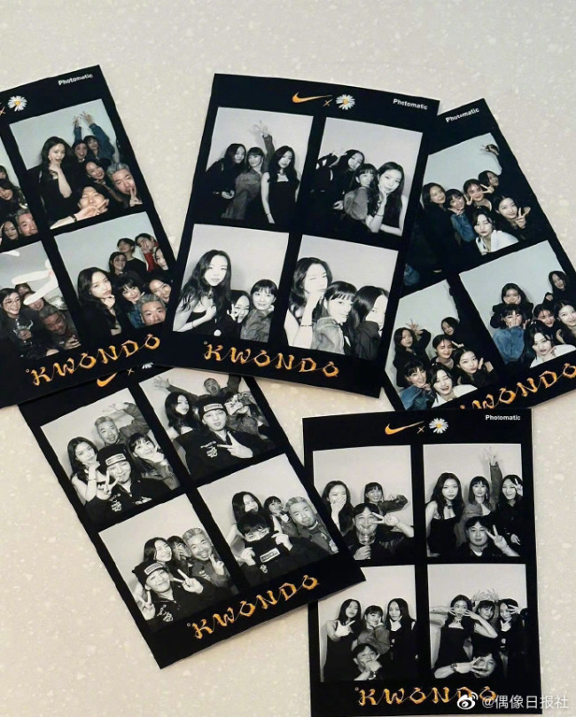 权志龙在晚宴中与友人合照的人生四格合集照片 大合照上热搜了！