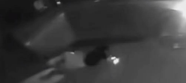 孩子下车跌倒遭碾压