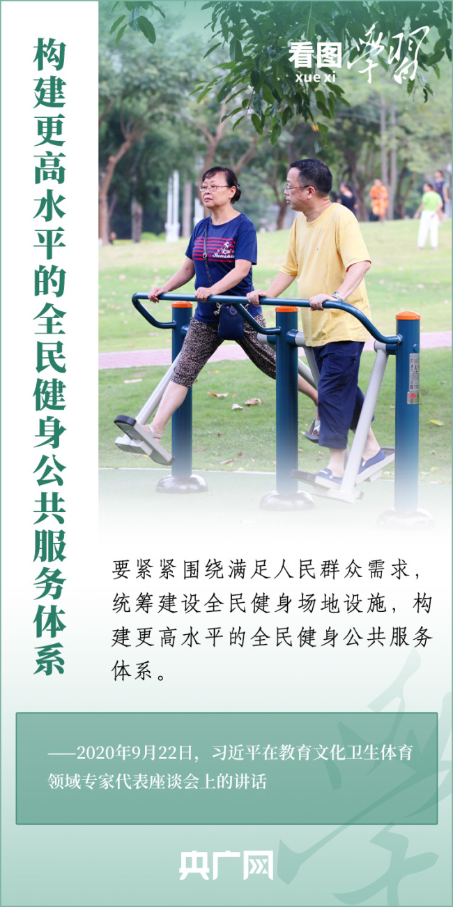 看图学习丨实施全民健身战略 加快建设体育强国