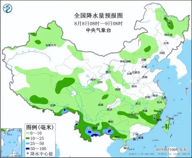 新一轮大雨暴雨范围确认,8-10日这些地区有强降雨!涉及东北地区