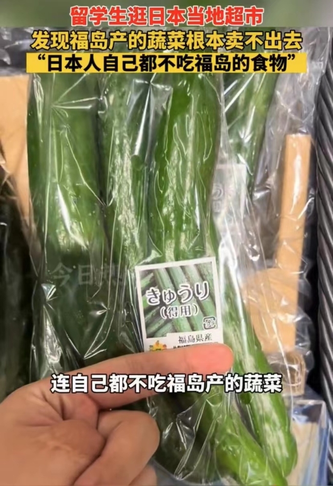 留学生称福岛产蔬菜滞销，在当地超市根本没人买