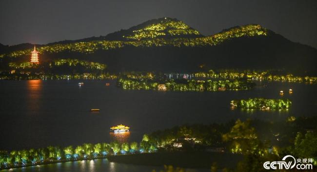 杭州西湖夜景上新 为亚运会“添彩”