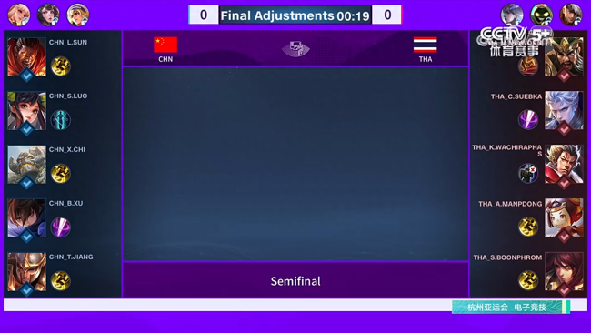 王者荣耀半决赛：中国vs泰国2-0轻取对手晋级决赛 距离夺金仅一步之遥