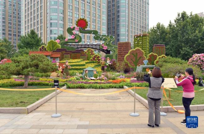 北京花團錦簇迎國慶