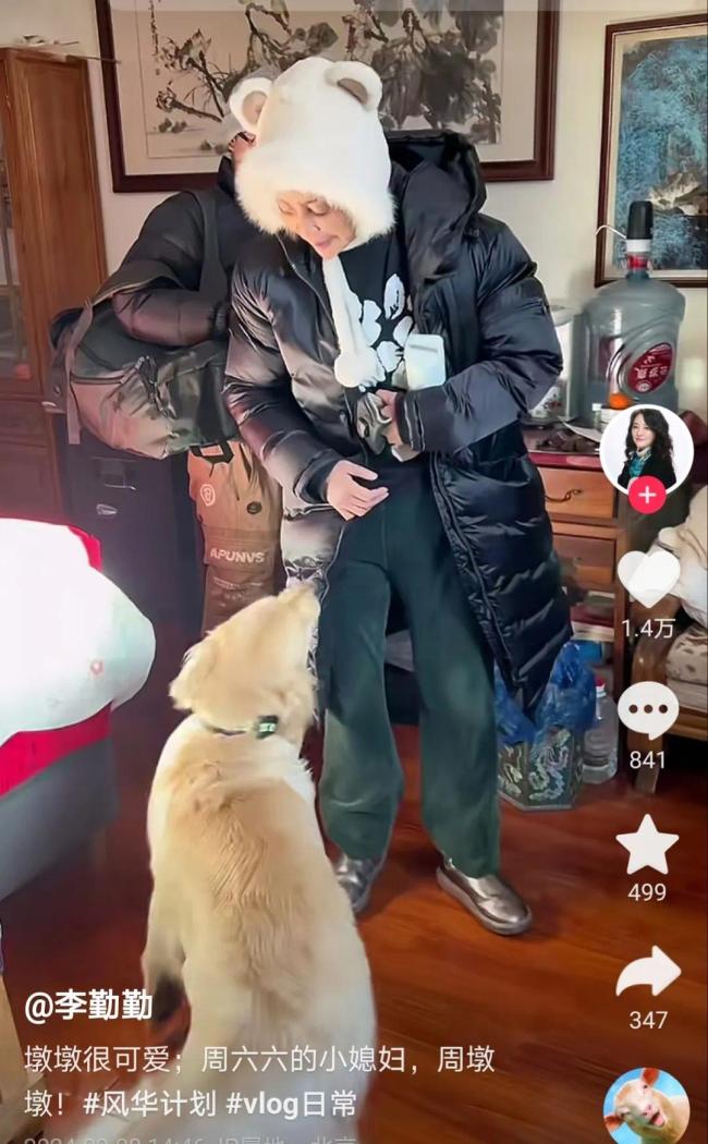演员李勤勤收养周海媚爱犬：一定照顾好她的毛孩子 