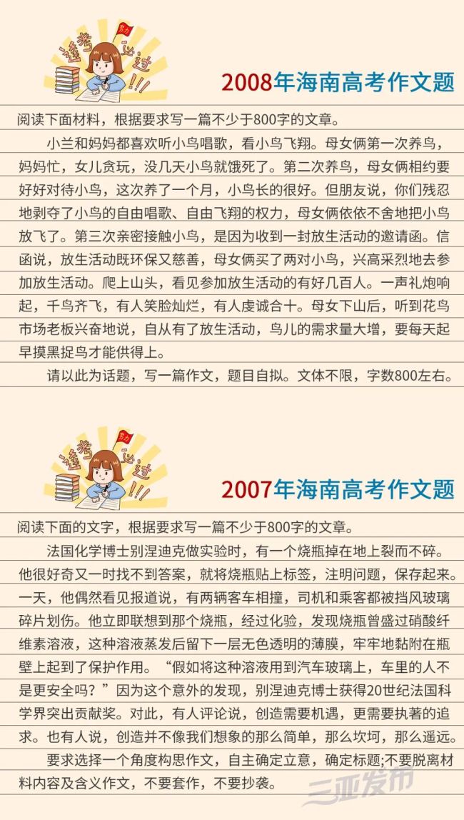 2024海南高考作文题出炉 聚焦首日考试热点