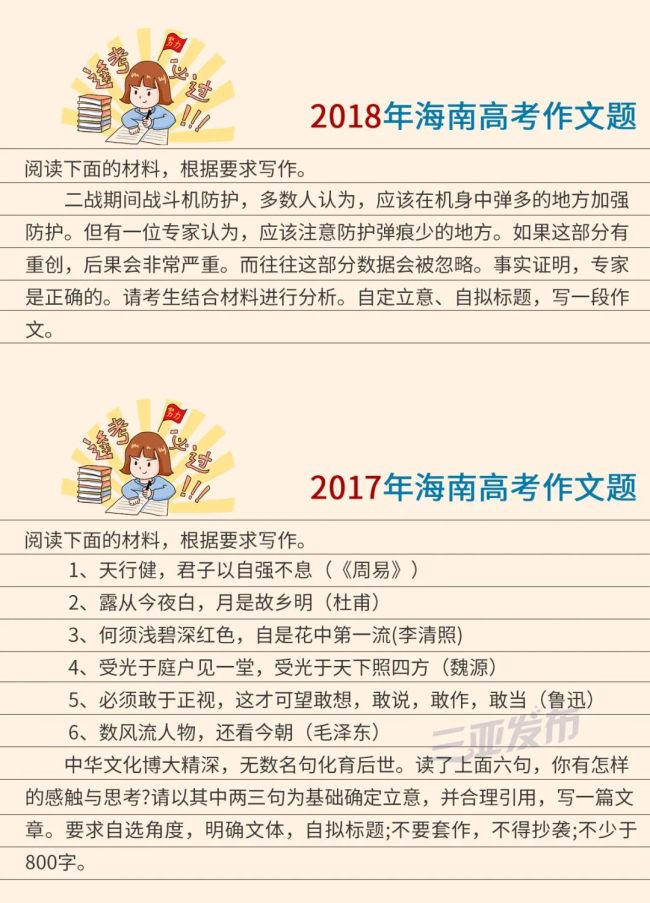 2024海南高考作文题出炉 聚焦首日考试热点