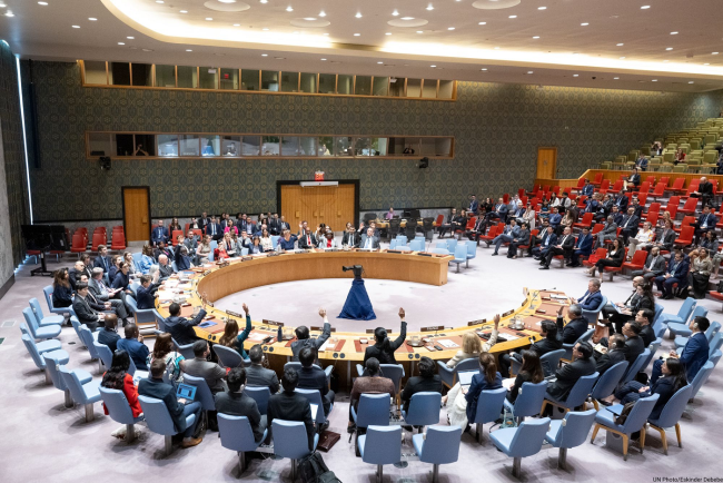 联合国安理会通过涉加沙决议 呼吁巴以停火