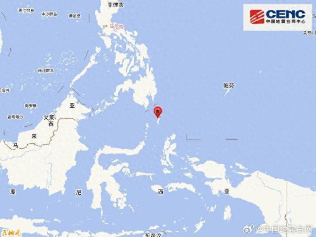印尼塔劳群岛发生5.7级地震 震源深度30千米