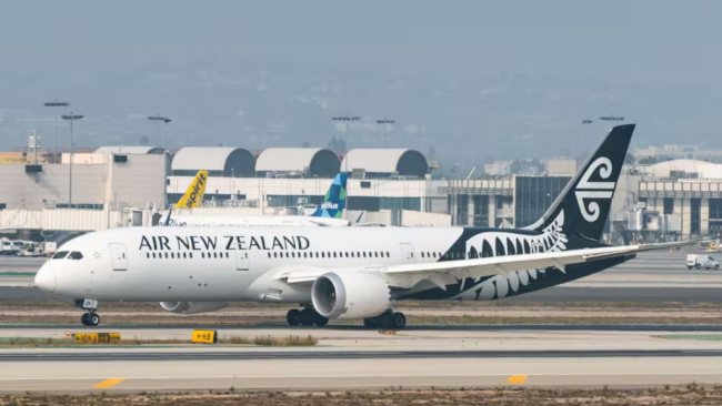 新西兰航空一飞机飞行途中遭雷击 已安全返航