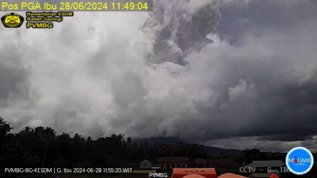 印尼伊布火山噴發 火山灰柱達7000米