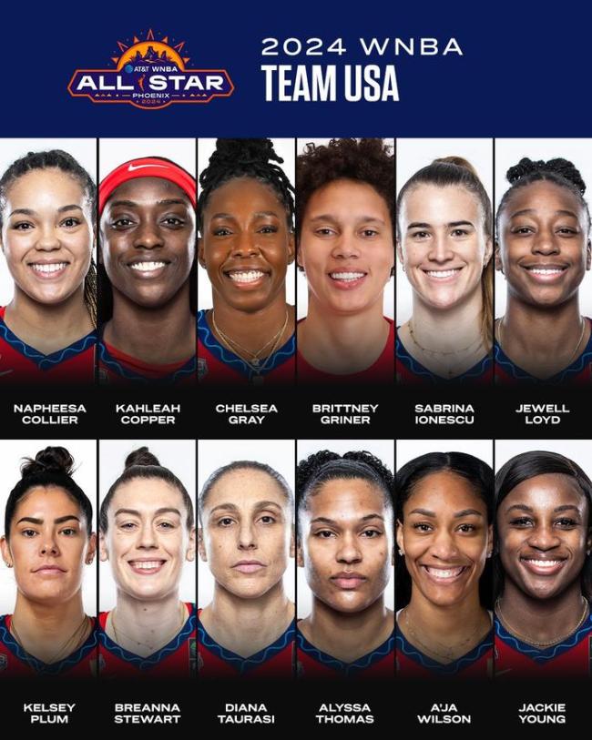 菲尼克斯WNBA全明星正赛名单出炉 狂热队三人闪耀入选
