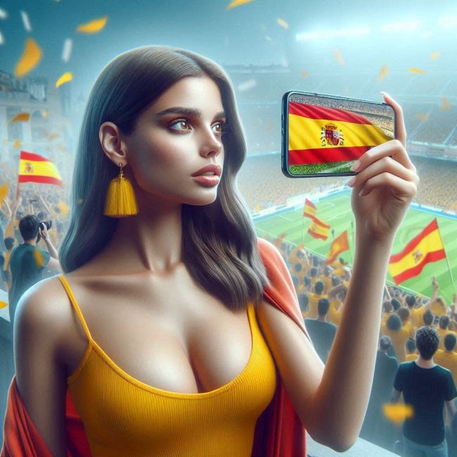 女网红见证西班牙夺冠喜极而泣 足球激情感染万千粉丝