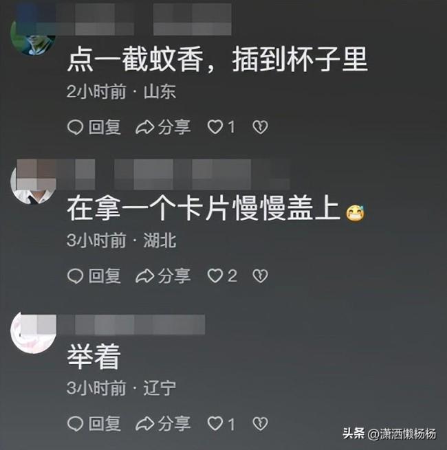 小哥拿杯困住一窝马蜂 下一步咋办 网友献策集锦