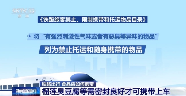 自熱火鍋、榴蓮不能帶？鐵路出行食物該如何攜帶？