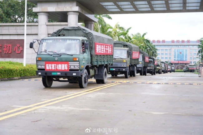 1600余名子弟兵驰援海口屯昌 抗击"摩羯"保民安